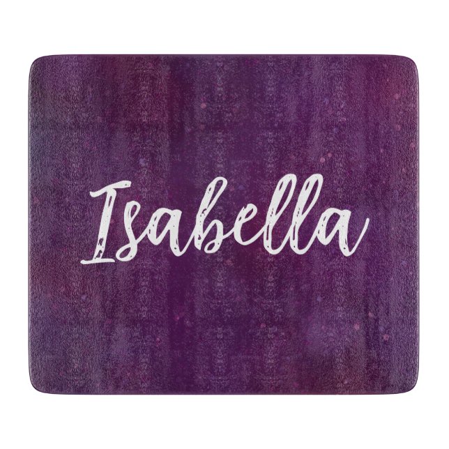 Purple star sky cutting board (Front)