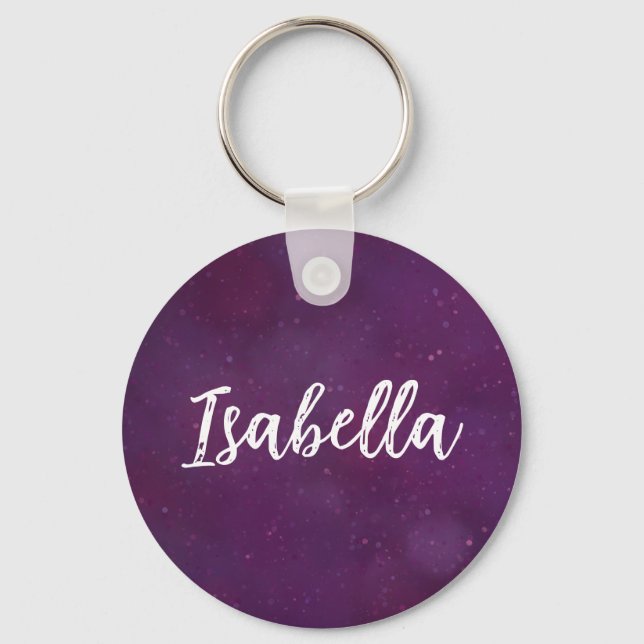 Purple star sky key ring (Front)