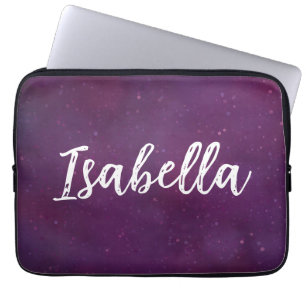 Purple star sky laptop sleeve