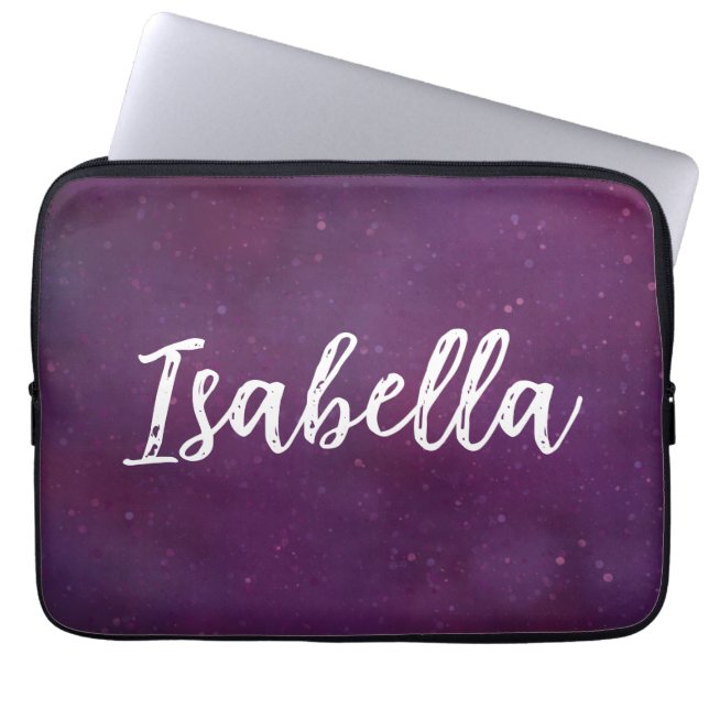 Purple star sky laptop sleeve (Front)
