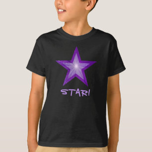 Purple Star 'STAR!' kids t-shirt black