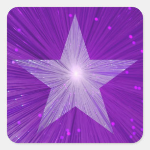 Purple Star sticker square