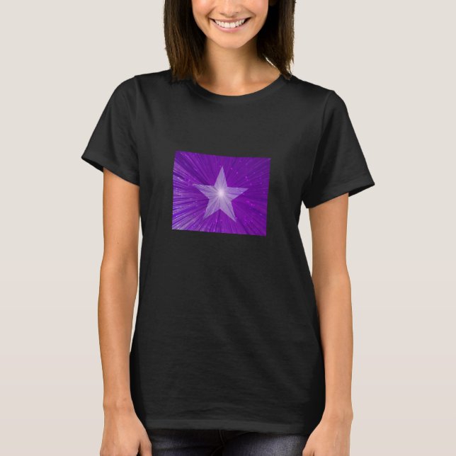 Purple Star women's t-shirt black (Front)