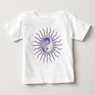 Purple Starburst Yin Yang Baby T-Shirt