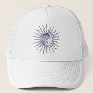 Purple Starburst Yin Yang Trucker Hat