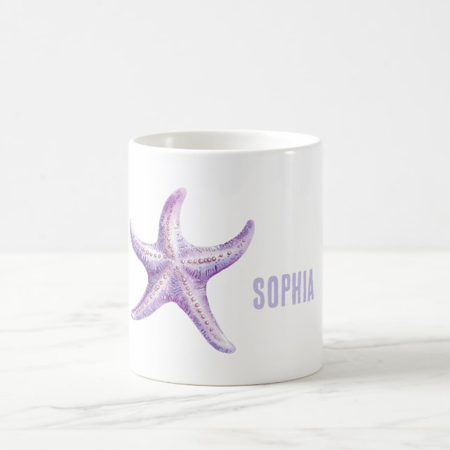 Purple Starfish Coffee Mug (Center)