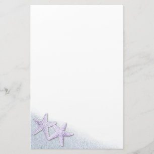 Purple Starfish stationery