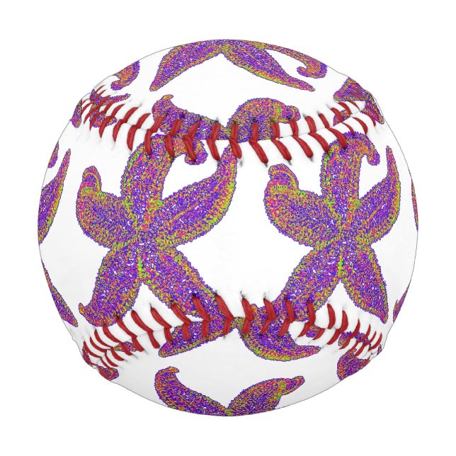 purple starfish Thunder_Cove any colour Baseball (Front)