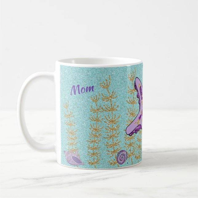 Purple Starfish Under The Sea Mum's Mug (Left)