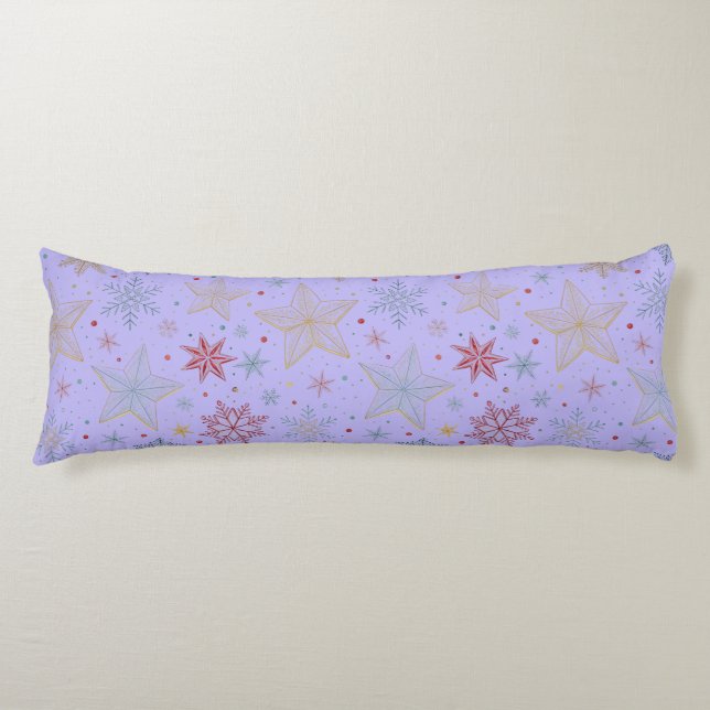 "Purple Starry Night Body Pillow (Front)