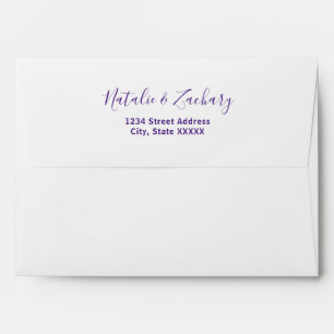 Purple Starry Sky 5x7 Wedding Invitation Envelope