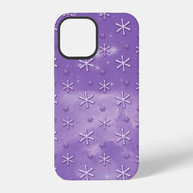 Purple Starry Sky Astrisk Pattern iPhone Case (Back)