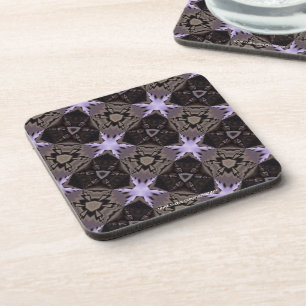 Purple Stars Cork Coaster