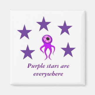 Purple Stars Everywhere Magnet
