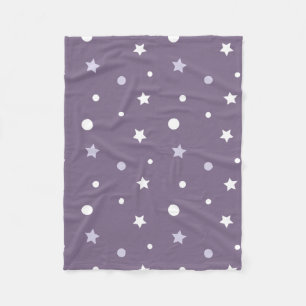 Purple Stars Fleece Blanket