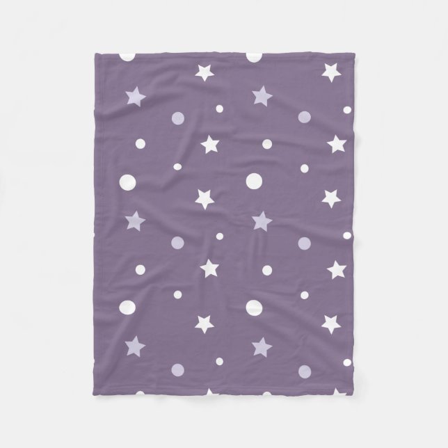 Purple Stars Fleece Blanket (Front)