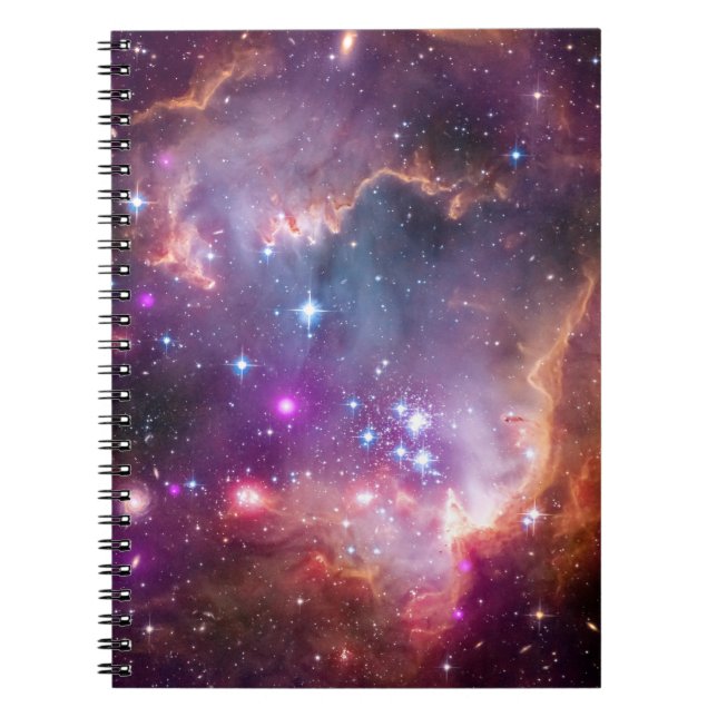 Purple Stars Galaxy Space Astronomy Notebook (Front)