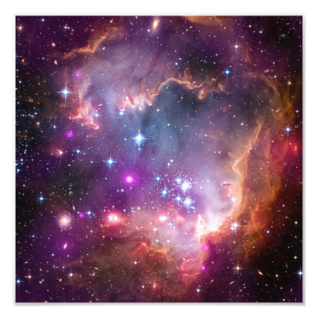 Purple Stars Galaxy Space Astronomy Photo Print (Front)