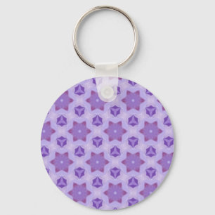 Purple Stars Key Ring
