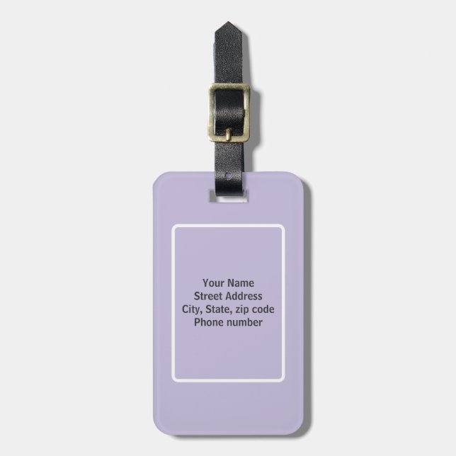 Purple Stars Luggage Tag (Front Vertical)