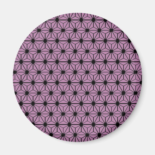 purple stars pattern magnet (Front)