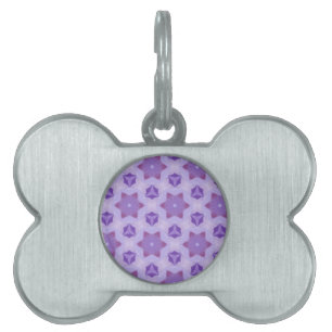 Purple Stars Pet Tag