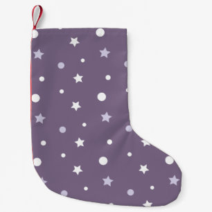Purple Stars Small Christmas Stocking