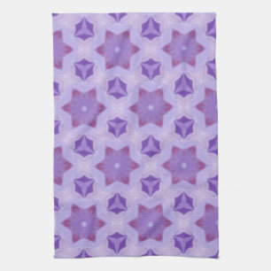 Purple Stars Tea Towel