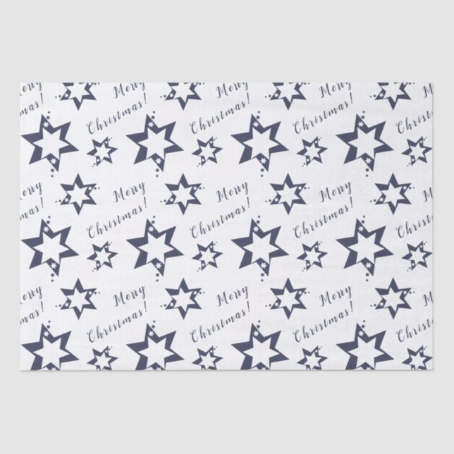 Purple Stary - Merry Christmas Customisable Tissue Paper (Front)