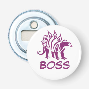 Purple Stegosaurus Spiked  Dinosaur  Bottle Opener