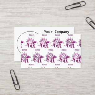 Purple Stegosaurus Spiked Dinosaur Business Card