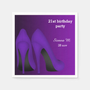 Purple Stilettos Napkin