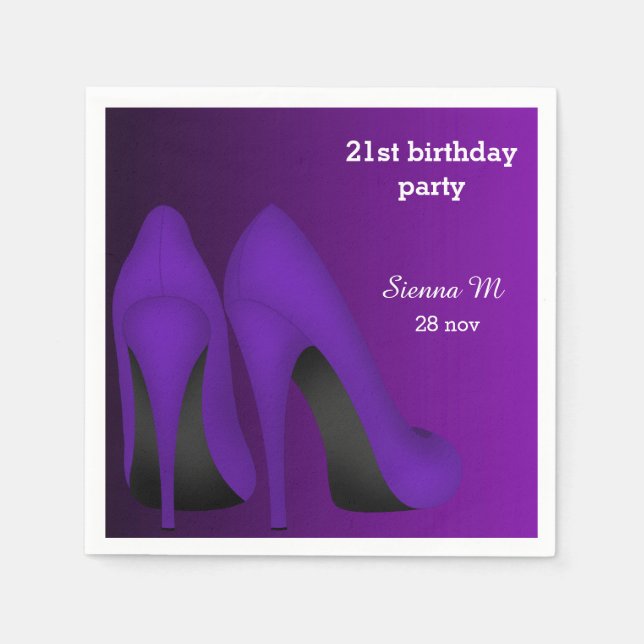 Purple Stilettos Napkin (Front)
