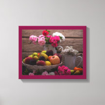 Purple Still Life Canvas Print|Table Setting