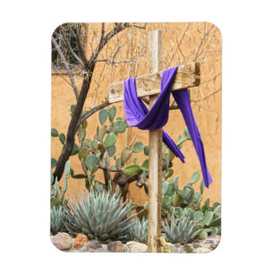 Purple Stole on Cross at Albuquerque Church Magnet