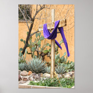 Purple Stole on Cross at Albuquerque Church Poster