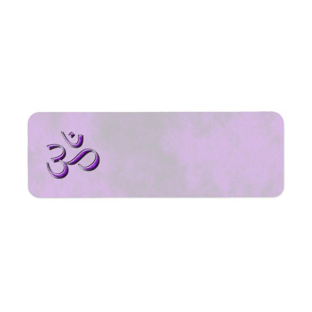 Purple Stone Om Return Address Label (Front)