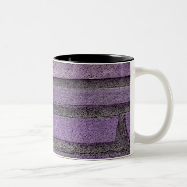 purple stones Two-Tone coffee mug (Right)