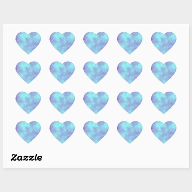 Purple Storm Heart Sticker (Sheet)