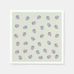 Purple Strawberries Pattern Napkin
