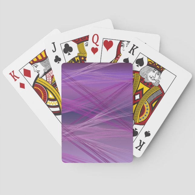 Purple Streaks Playing Cards (Back)