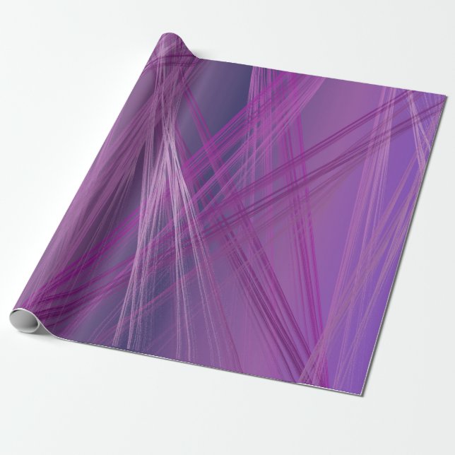 Purple Streaks Wrapping Paper (Unrolled)