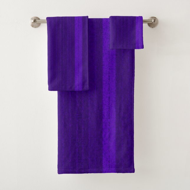 Purple Stripe Bath Towel Set (Insitu)
