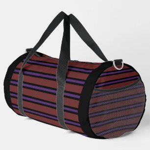 Purple Stripe Duffle Bag