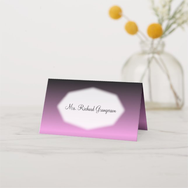 Purple Stripe Place Card (Front)