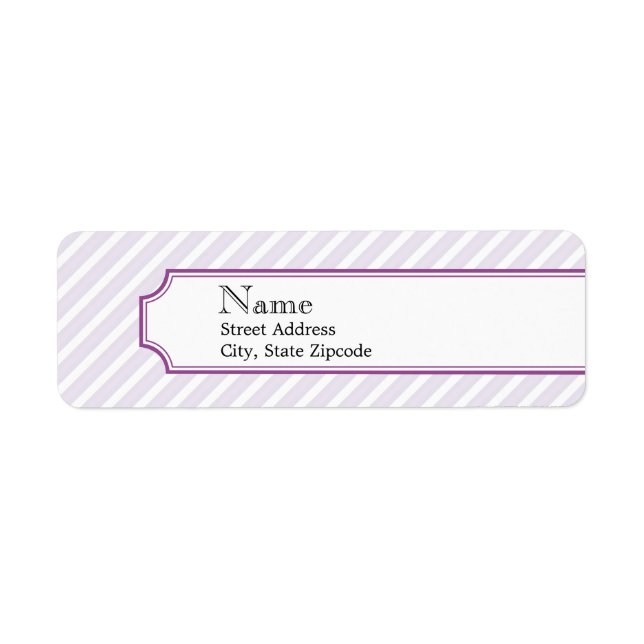 Purple Stripe Return Address Label (Front)