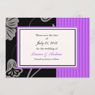 Purple Stripe Save The Date