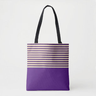 Purple Stripe Tote Bag