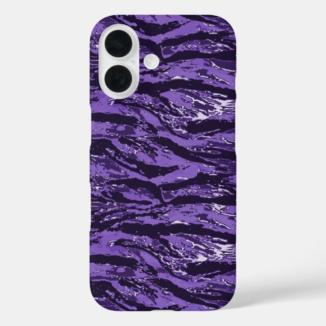 Purple Striped Camo Phone Case (Back)
