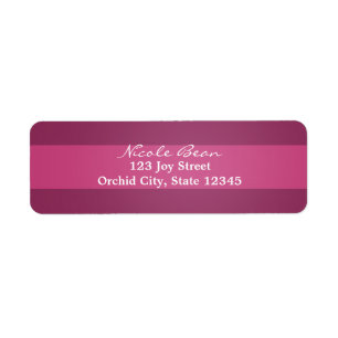 Purple Striped Chic Invitation Address Labels
